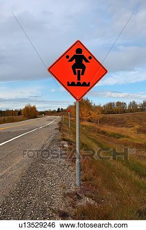 vertical image highway warning sign motorest View Large Photo Image Stock Photograph - vertical image highway warning sign motorest. Fotosearch