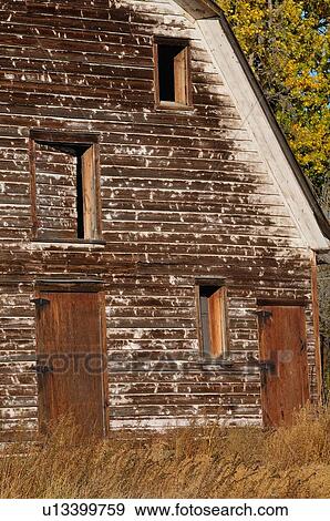 Stock Photo -  vintage section front view old barn farm . Fotosearch