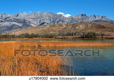water autumn scenic miette mountain range talbot View Large Photo Image Stock Image - water autumn scenic miette mountain range talbot. Fotosearch