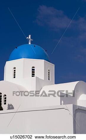 white church in fira wonderful santorini greece View Large Photo Image Stock Image - white church in fira wonderful santorini greece. Fotosearch