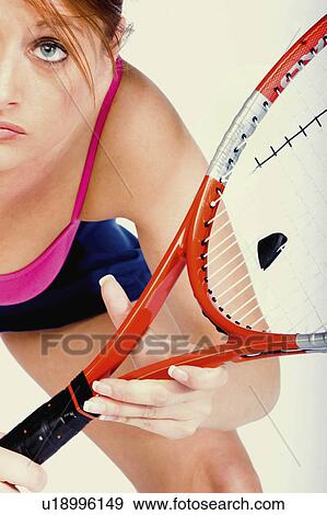 woman girl person young playing tennis preparing View Large Photo Image Stock Photo - woman girl person young playing tennis preparing. Fotosearch