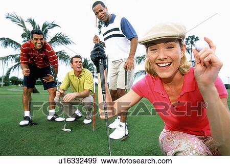 woman golf people golfer shows up men adults day View Large Photo Image Stock Photo - woman golf people golfer shows up men adults day. Fotosearch