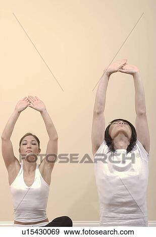 Stock Photo -  woman people couple fitness man exercising doing. Fotosearch