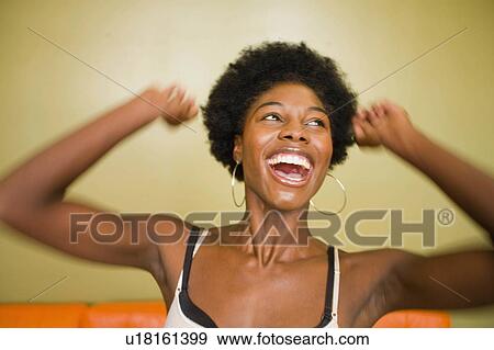 woman portrait young expressing emotion african View Large Photo Image Stock Photo - woman portrait young expressing emotion african. Fotosearch
