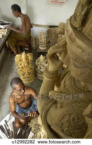 Stock Image -  art wood carving sculptors sculpture carvings. Fotosearch