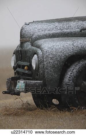 Stock Image -  background nature vintage winter old truck . Fotosearch
