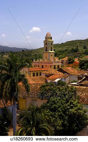 Stock Image -  beautiful aerial scenic skyline taken church old. Fotosearch