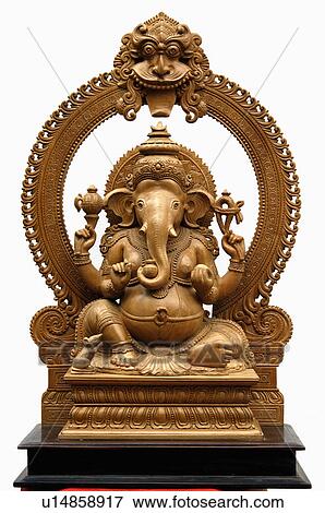 Stock Photo -  beauty wood carving ganesa artist viswam idols. Fotosearch