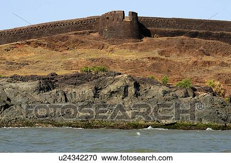 Stock Image -  bekal fort seen sea kanjangad kanhangad dist. Fotosearch