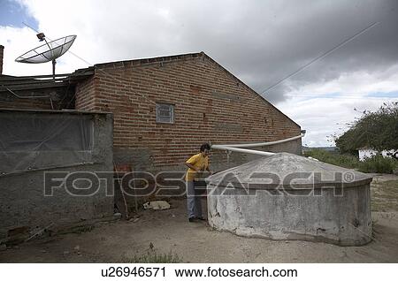 Stock Image -  brazil rainwater harvesting cistern project laje. Fotosearch