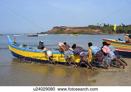 business beach fishermen in bekal fort kanjangad View Large Photo Image Stock Image - business beach fishermen in bekal fort kanjangad. Fotosearch