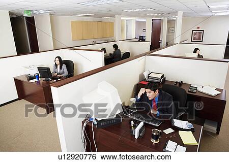 Stock Photograph -  business computer people office executives . Fotosearch