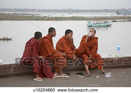 cambodia scene mekong river waterfront sunday View Large Photo Image Stock Image - cambodia scene mekong river waterfront sunday . Fotosearch