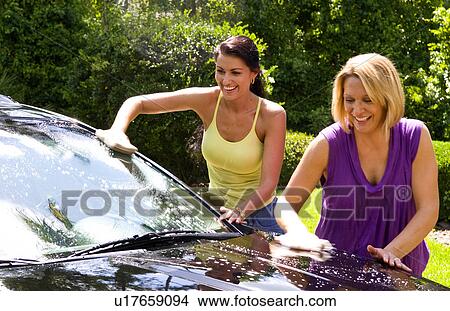 car water home women having fun washing relaxing View Large Photo Image Picture - car water home women having fun washing relaxing. Fotosearch