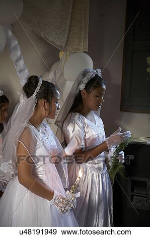 child children guatemala catholic first mass el  View Large Photo Image Stock Photo -  child children guatemala catholic first mass el . Fotosearch