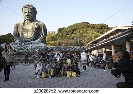 Stock Image -  child children japan daibutsu great buddha asia . Fotosearch