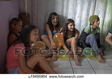 Picture -  child children meeting women brazil adolescent . Fotosearch