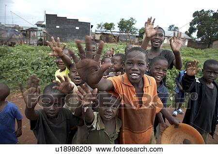 Stock Photo -  child children uganda village in kayunga . Fotosearch