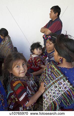 Stock Image -  child children women guatemala in mayan dress el guatemala. Fotosearch