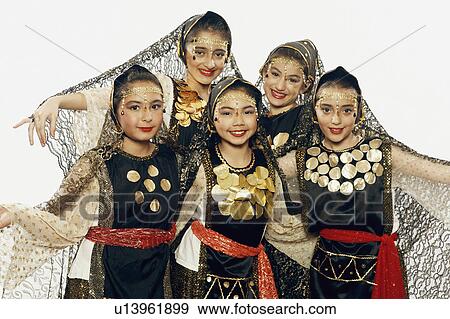 Stock Photo -  child dance portrait group dancers posing 10-11. Fotosearch