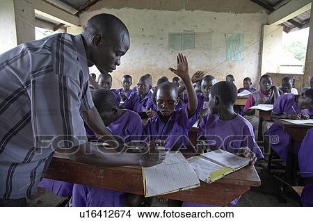Picture -  child school children uganda kyayaaye roman . Fotosearch