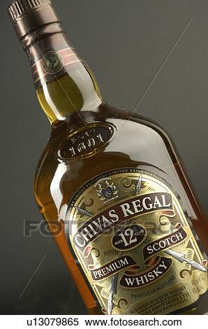 Stock Photography -  chivas regal scotch whisky glasses 12 bottle top. Fotosearch