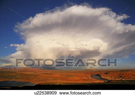 Stock Photo - cloud over page arizona usa lake powell. Fotosearch
