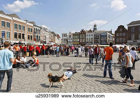 Stock Photo -  den bosch north brabant holland market place. Fotosearch