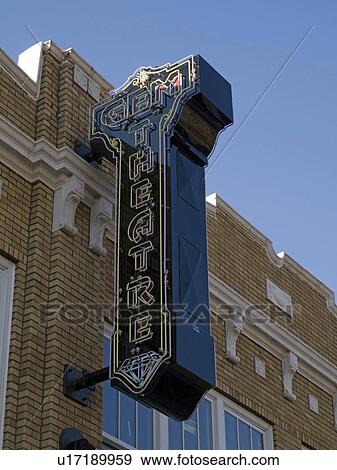 Stock Photo -  design house art old cinema building in usa day. Fotosearch