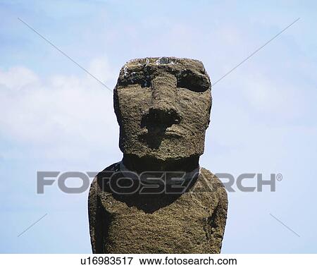 Stock Photo -  easter chile island moai rapa nui south america. Fotosearch