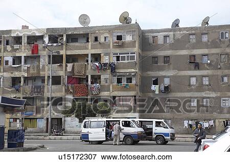 Stock Photo -  egypt apartment buildings occupied lower income. Fotosearch