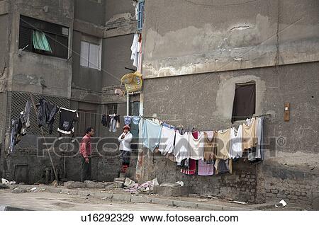 Stock Photo -  egypt apartment buildings occupied lower income. Fotosearch