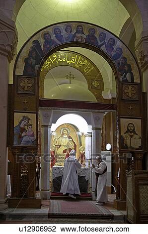 Stock Image -  egypt church mary queen world port said shared. Fotosearch