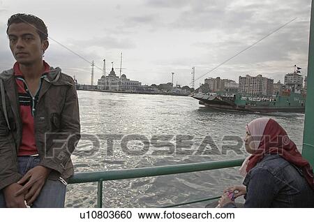 Stock Image -  egypt crossing suez canal . Fotosearch