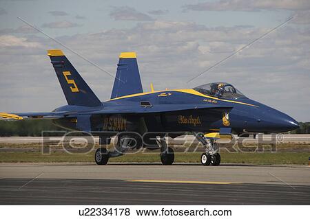 Stock Photo -  f18 blue angels airshow military army navy. Fotosearch