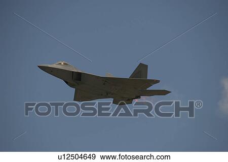 Stock Photo -  f22 raptor airshow military army navy aerial. Fotosearch