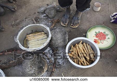 Stock Photograph -  family baby south sudan early morning scene yei . Fotosearch