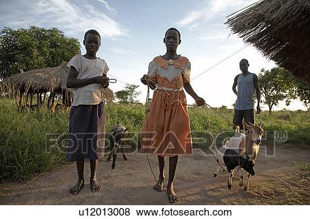 Stock Photo -  family child children south sudan early morning . Fotosearch