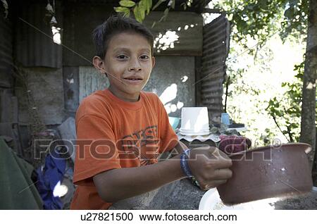 Stock Image -  family el salvador 3 aids orphans live valentina . Fotosearch