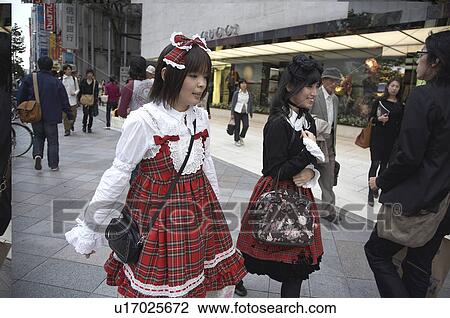 Stock Image -  fashion women japan shinjuku tokyo young in like . Fotosearch