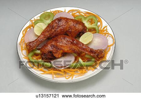 Stock Image -  food chicken fry kerala style fried cuisine . Fotosearch