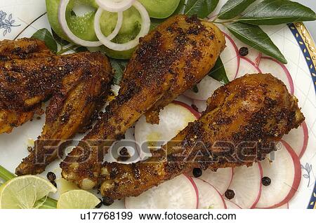 Stock Photo -  food chicken fry kerala style tabletop fried top. Fotosearch