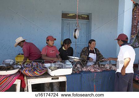 Picture -  food guatemala local maket lemoa el quiche stall . Fotosearch