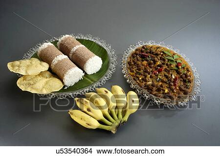 Picture -  food puttu kadala kari staple kerala channa. Fotosearch
