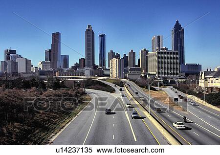 Stock Photography -  football atlanta skyline freedom parkway georgia. Fotosearch