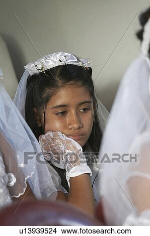 Picture -  girl child children guatemala catholic . Fotosearch