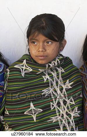 Picture -  girl child children guatemala mayan indian el . Fotosearch