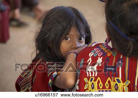 Stock Photo -  girl child children guatemala mayan indian el . Fotosearch