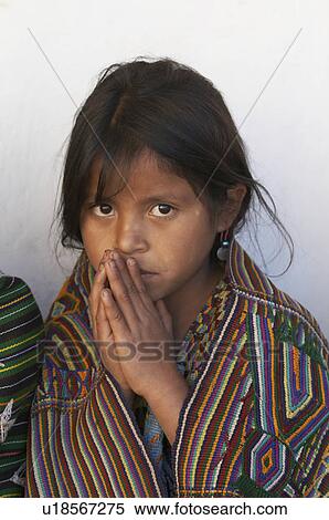 Stock Photography -  girl child children guatemala mayan indian el . Fotosearch
