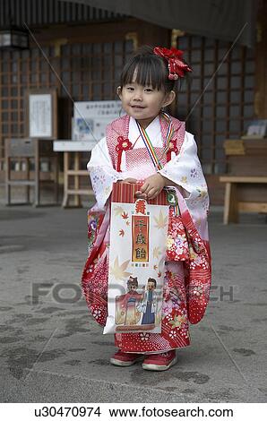 girl child children japan dressed in kimono asia View Large Photo Image Picture - girl child children japan dressed in kimono asia . Fotosearch